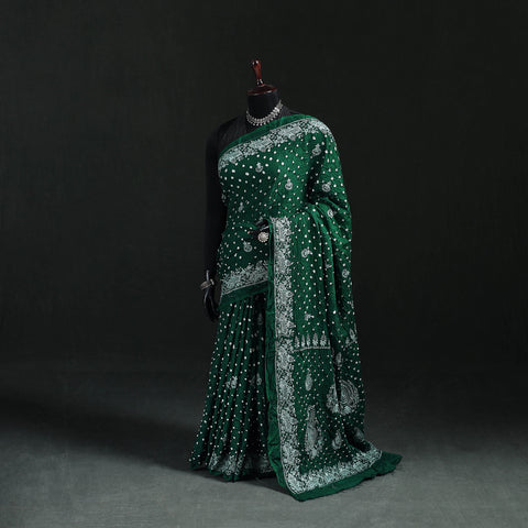 Kutch Bandhani Tie-Dye Cotton Saree 07