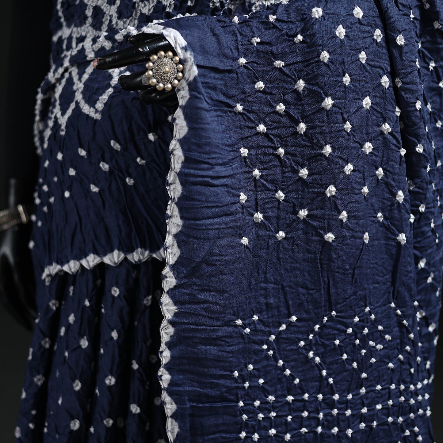 Kutch Bandhani Tie-Dye Cotton Saree 14