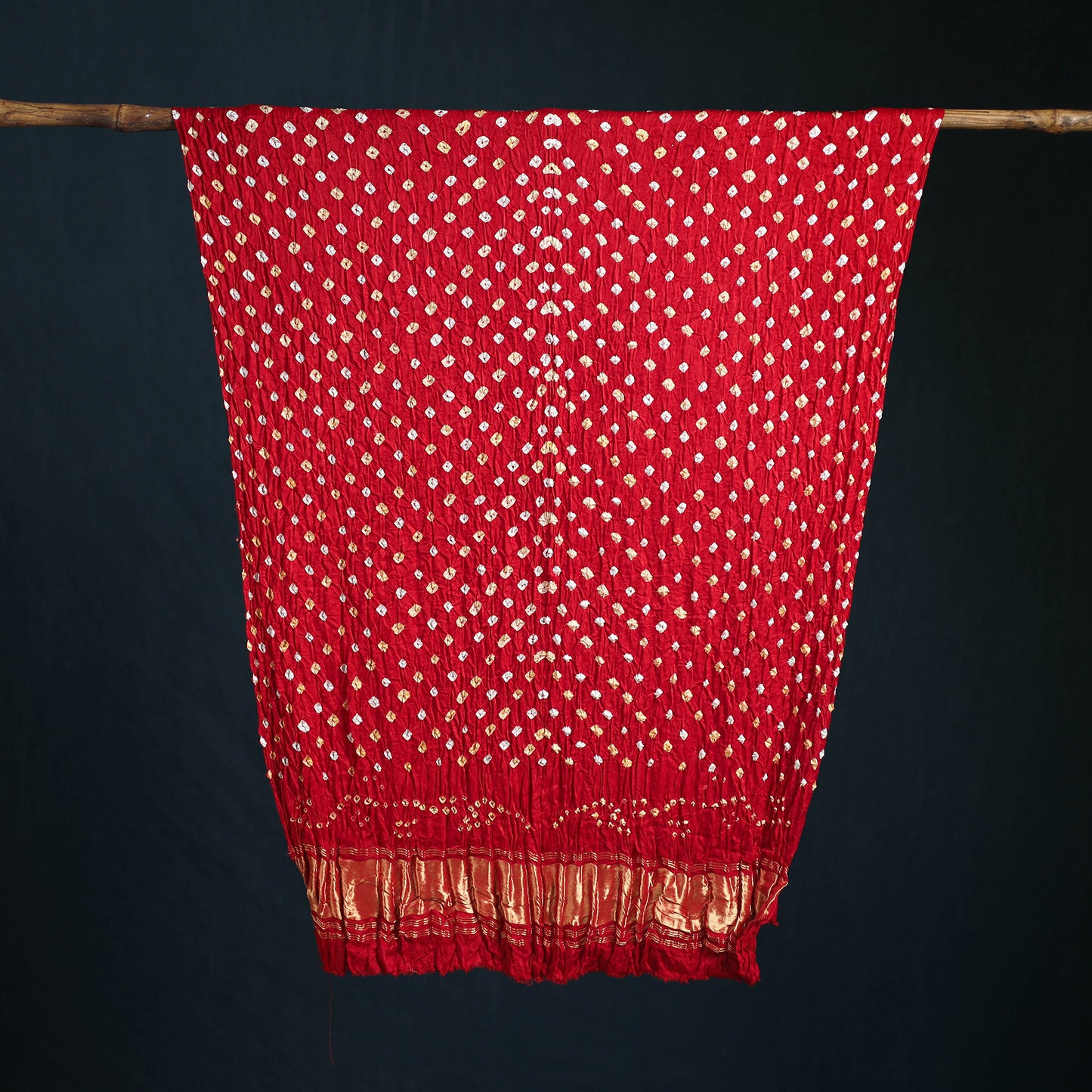 Kutch Lagdi Patta Border Modal Silk Bandhani Dupatta 07