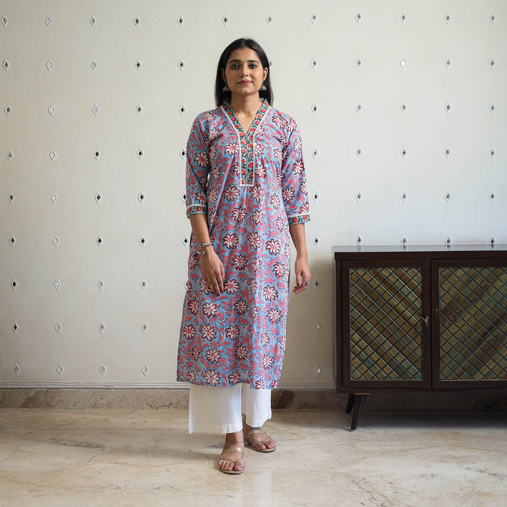 Sanganeri print Kurta