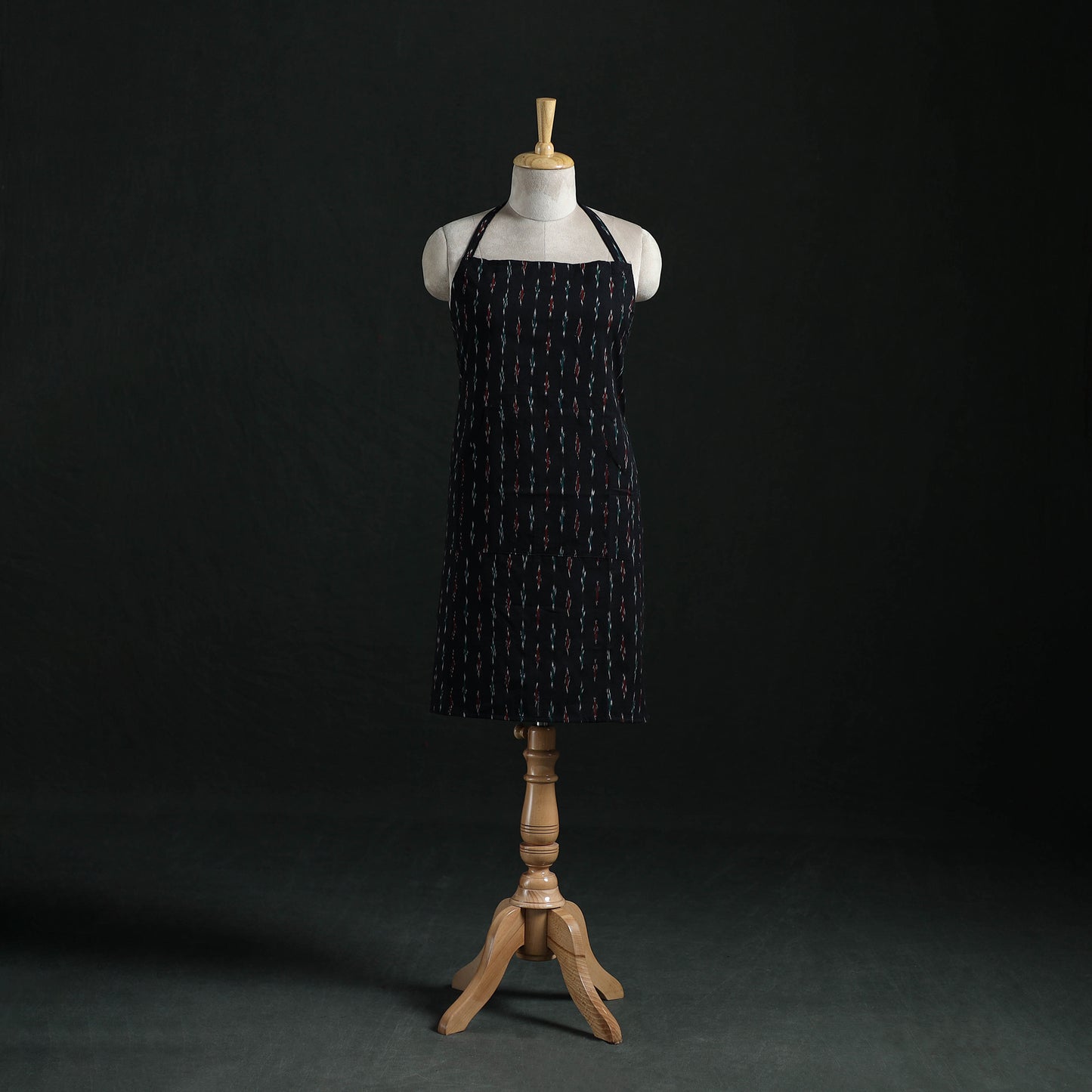 Pochampally Ikat Weave Cotton Apron with Pocket 14
