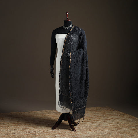 Kutch Bandhani Dupatta in Chanderi Silk 09