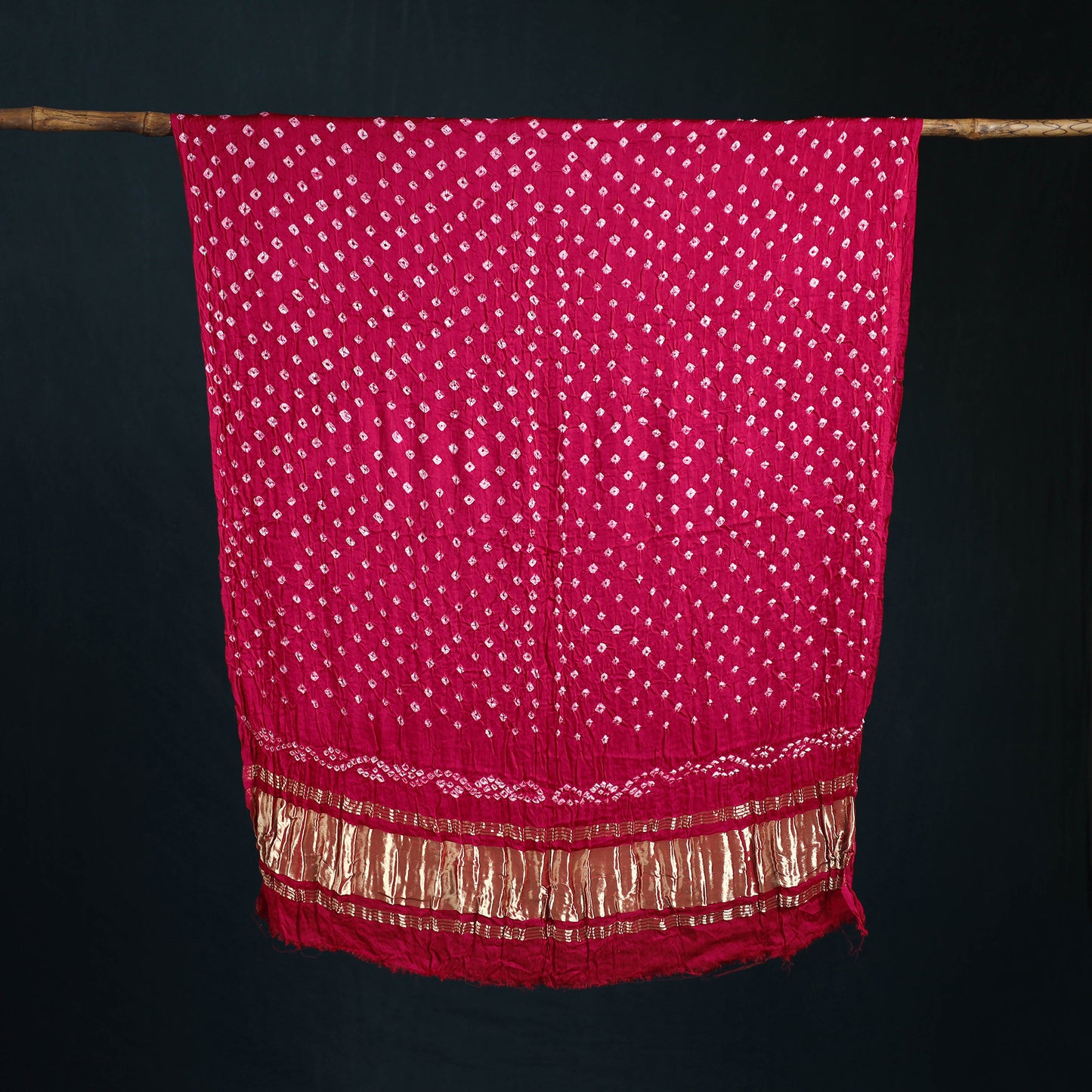 Kutch Lagdi Patta Border Modal Silk Bandhani Dupatta 06