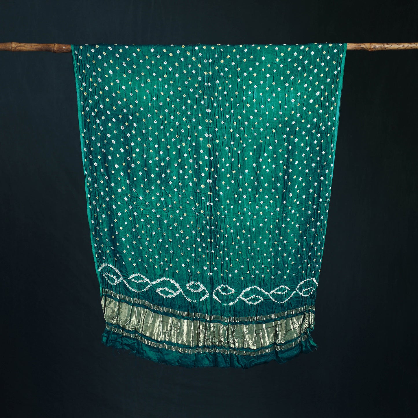Kutch Lagdi Patta Border Modal Silk Bandhani Dupatta 05