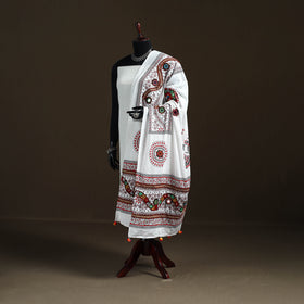 Kutch Hand Embroidered Mirror Work Printed Cotton Dupatta 03