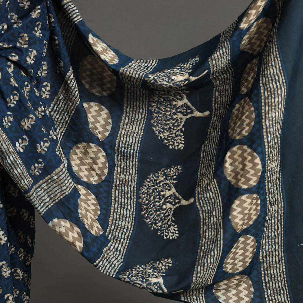 block printed saree