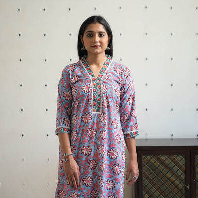 Sanganeri print Kurta