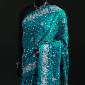 Kutch Bandhani Tie-Dye Cotton Saree 08