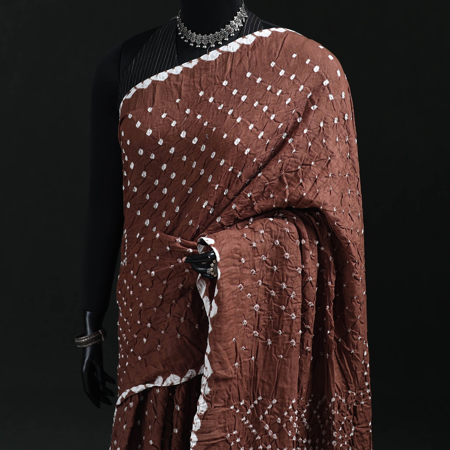 Kutch Bandhani Tie-Dye Cotton Saree 15