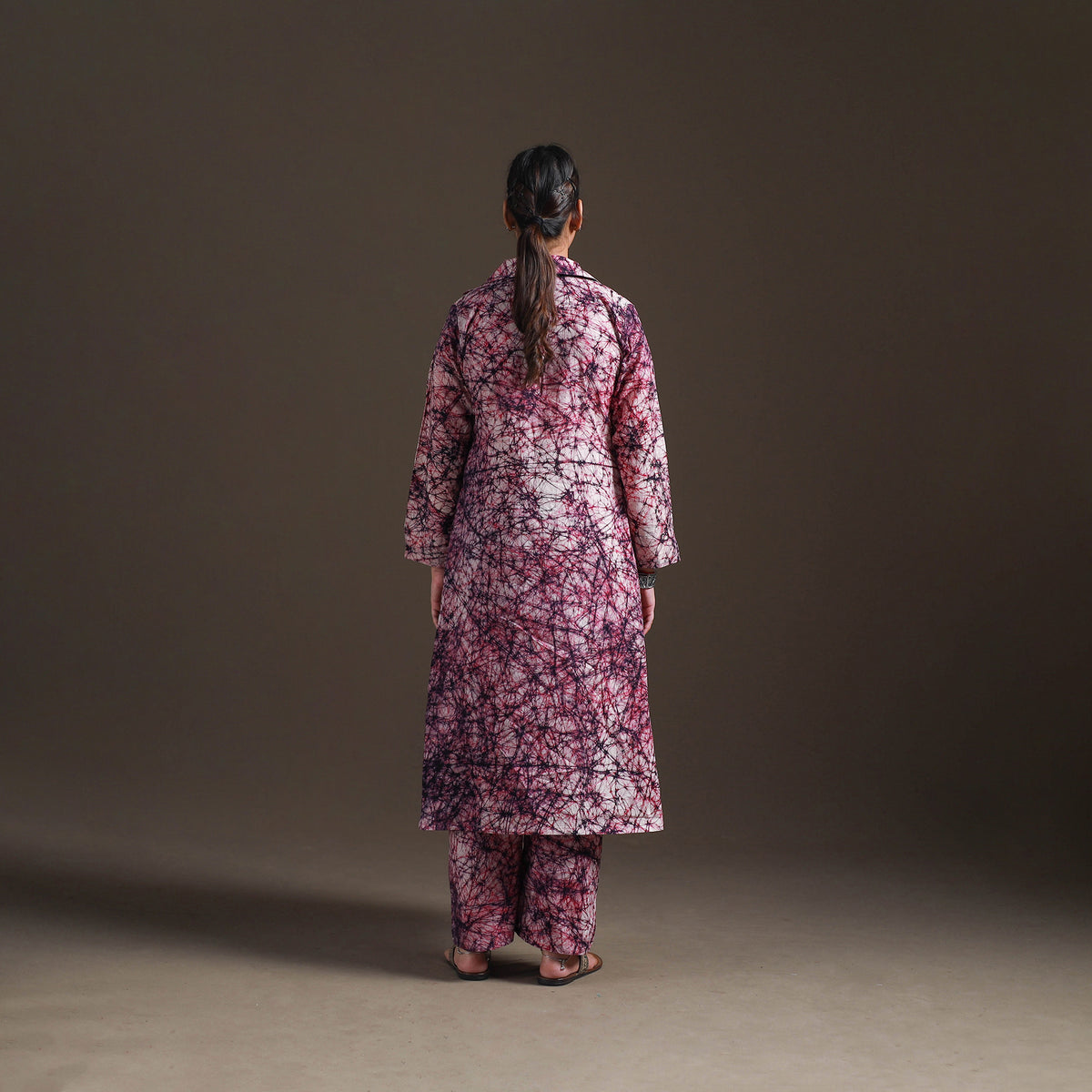 Hand Batik Print Cotton Straight Kurta with Palazzo Set for women 19