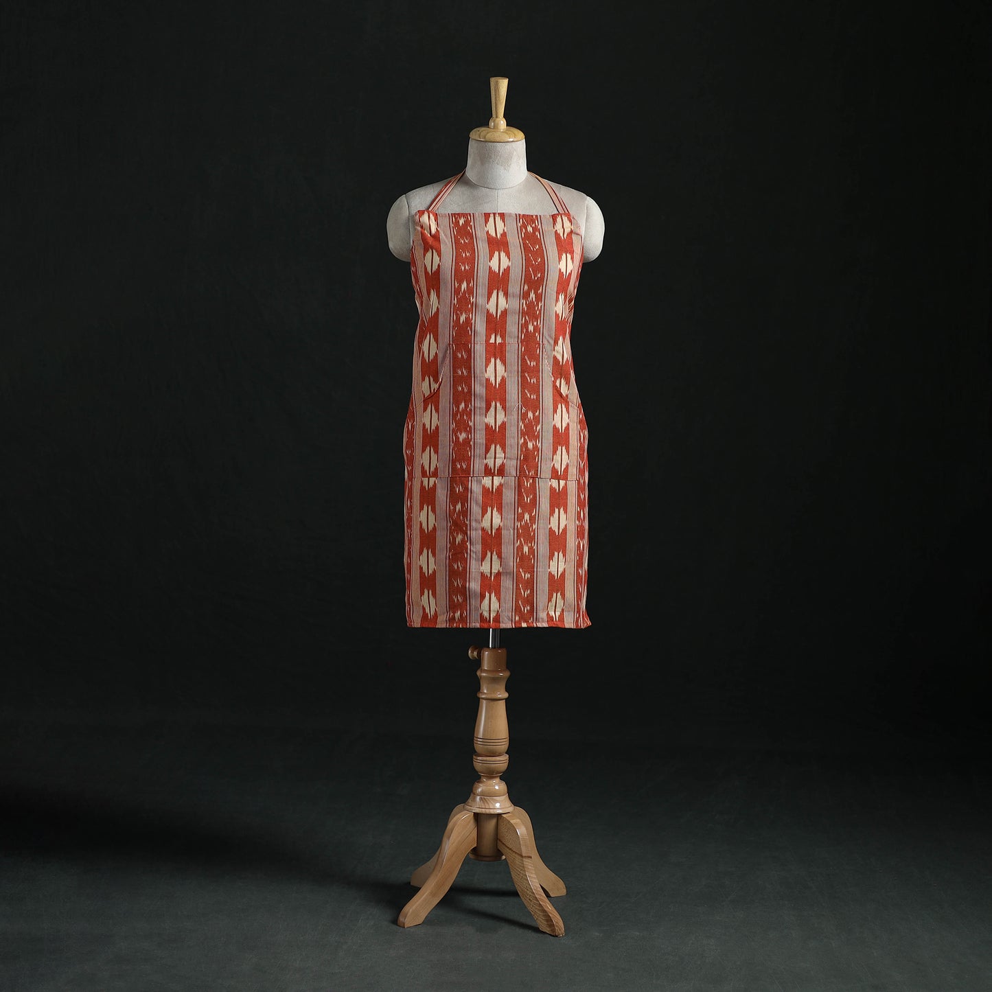 Pochampally Ikat Weave Cotton Apron with Pocket 15