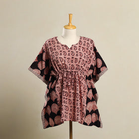 Peach - Bagh Mosaic Fusion Cotton Kaftan (Short) 08