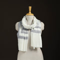 Plain Fine Wool Stole with Woven Border for Women 17