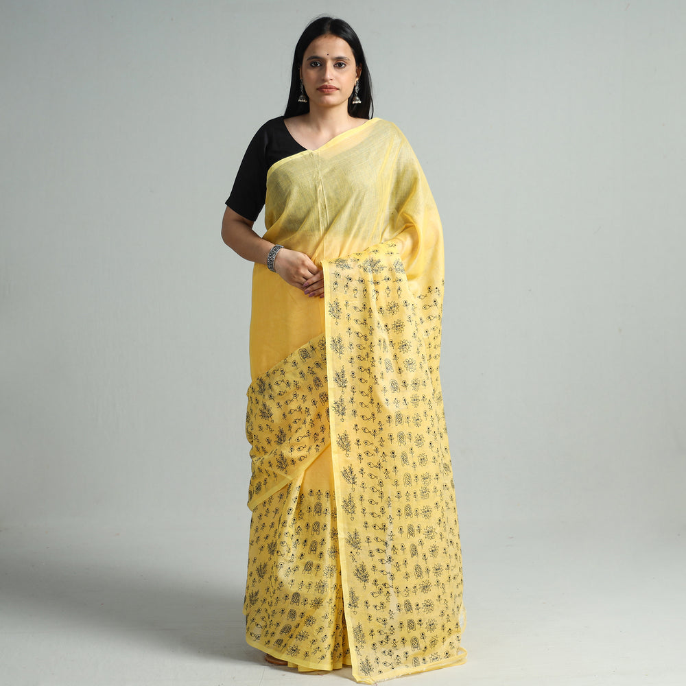 Kantha Embroidery Saree 