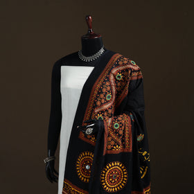 Kutch Hand Embroidered Mirror Work Printed Cotton Dupatta 05