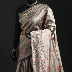 Hand Embroidered Silk Saree 42