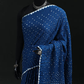 Kutch Bandhani Tie-Dye Cotton Saree 16
