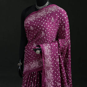 Kutch Bandhani Tie-Dye Cotton Saree 09