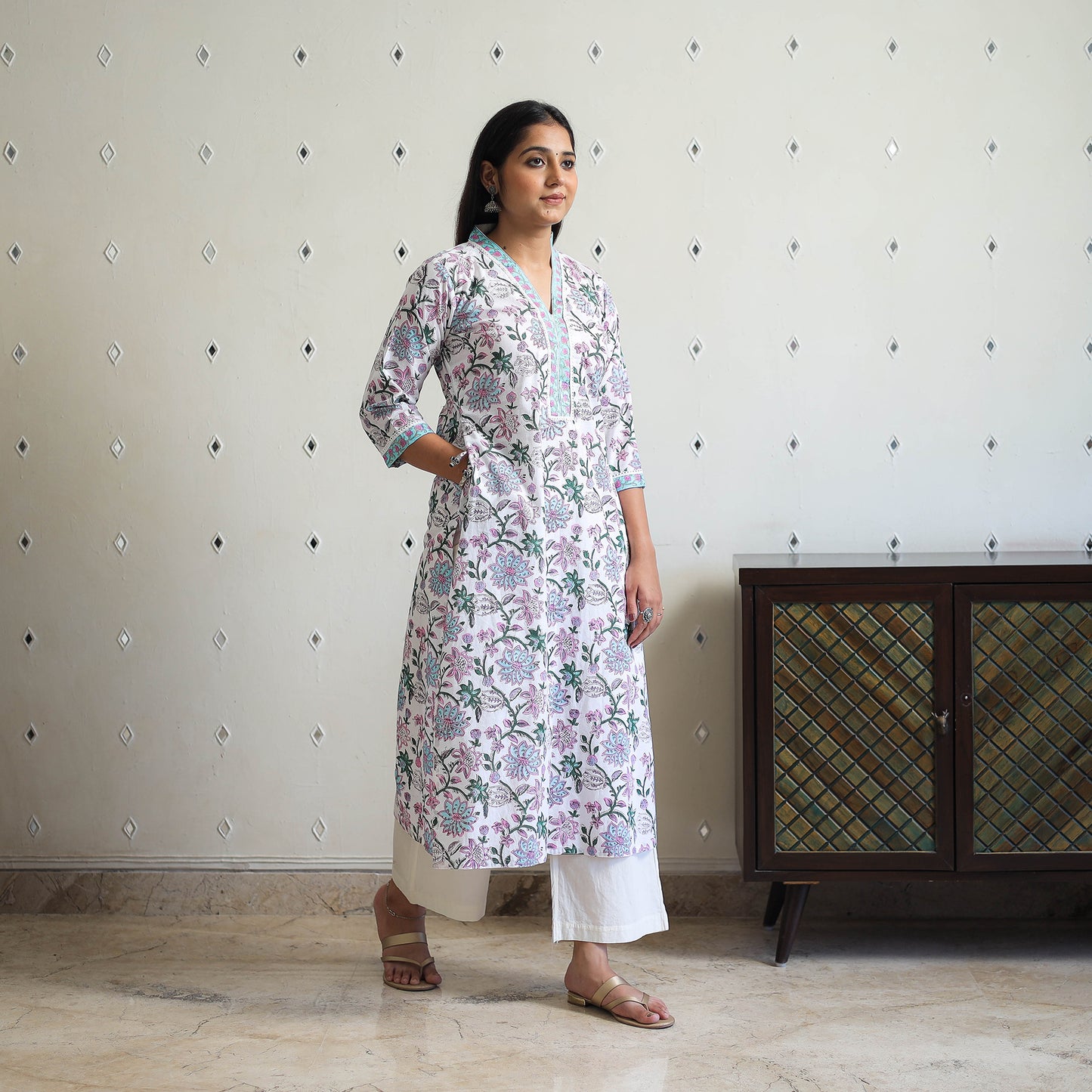 Buy Sanganeri Print Kurta for Women Online in India