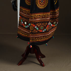 Kutch Hand Embroidered Mirror Work Printed Cotton Dupatta 05