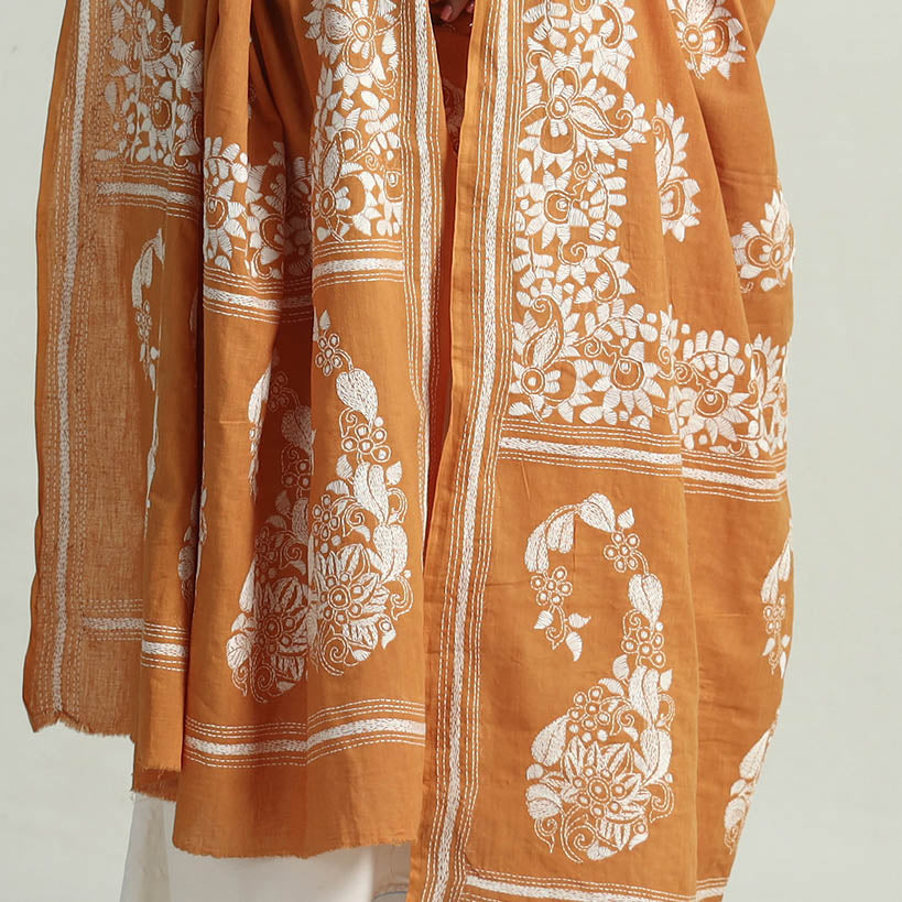 Kantha Embroidery Silk Dupatta