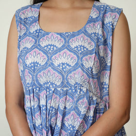 Blue - Sanganeri Block Printed Cotton Night Suit Set 23