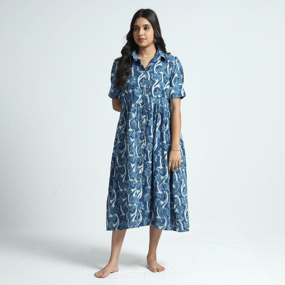 block printed cotton dress