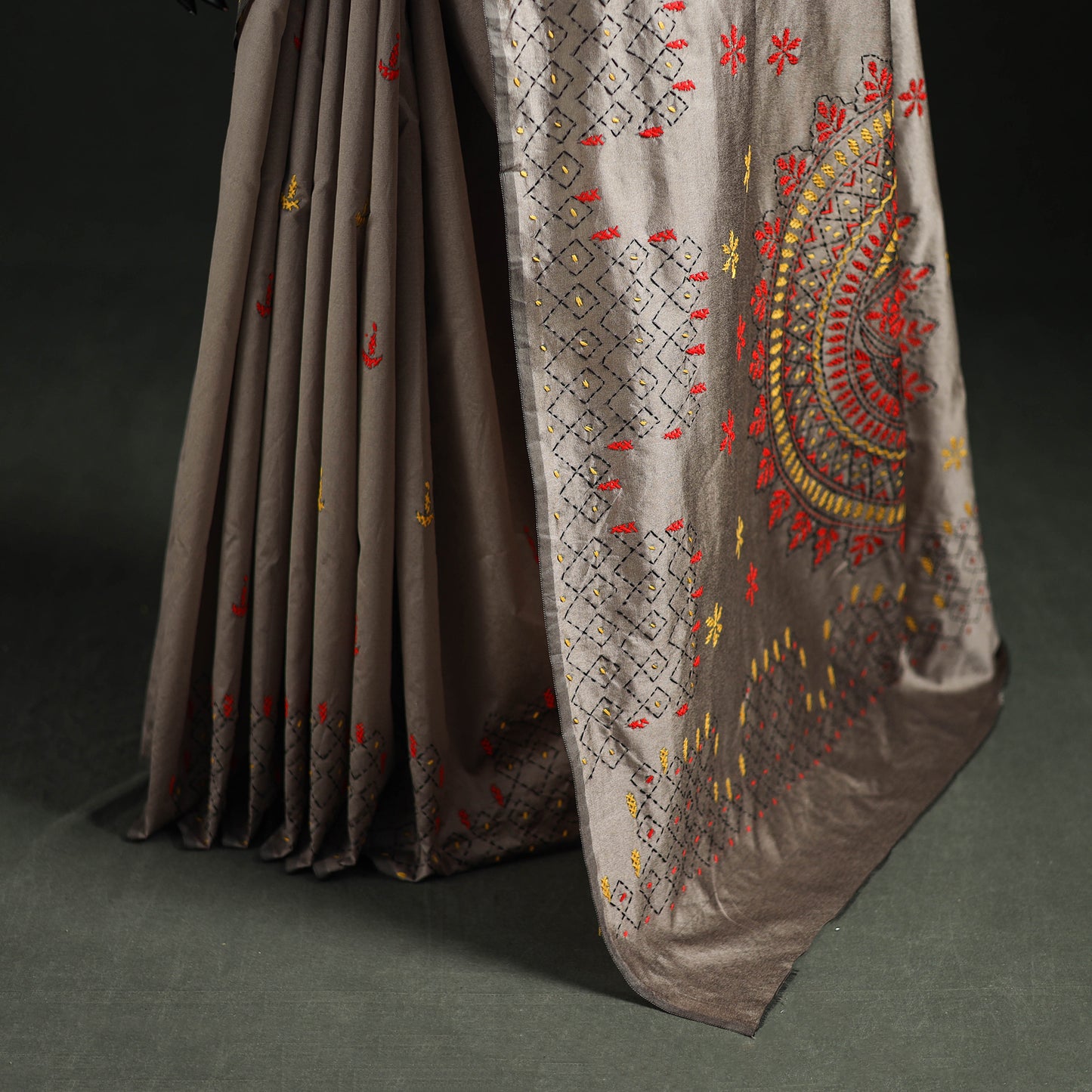 Hand Embroidered Silk Saree 42