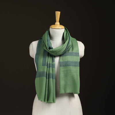 Plain Fine Wool Stole with Woven Border for Women 22