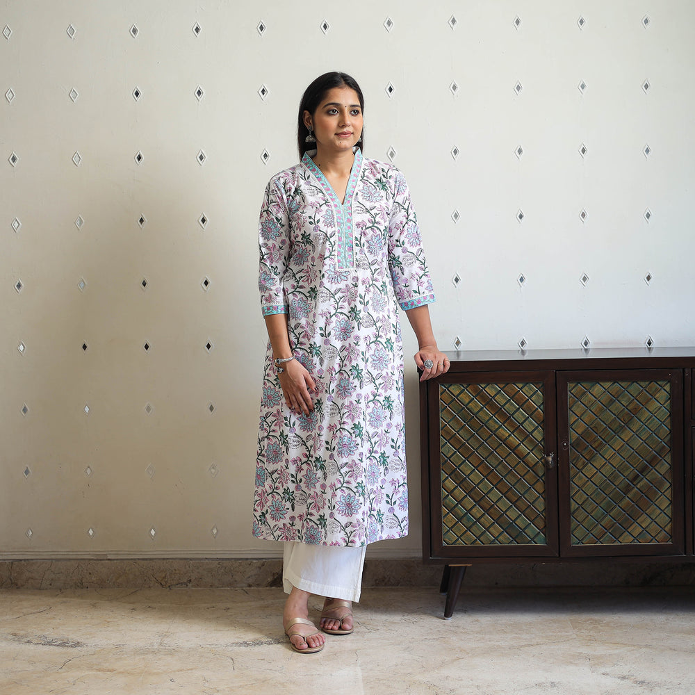 Buy Sanganeri Print Kurta for Women Online in India