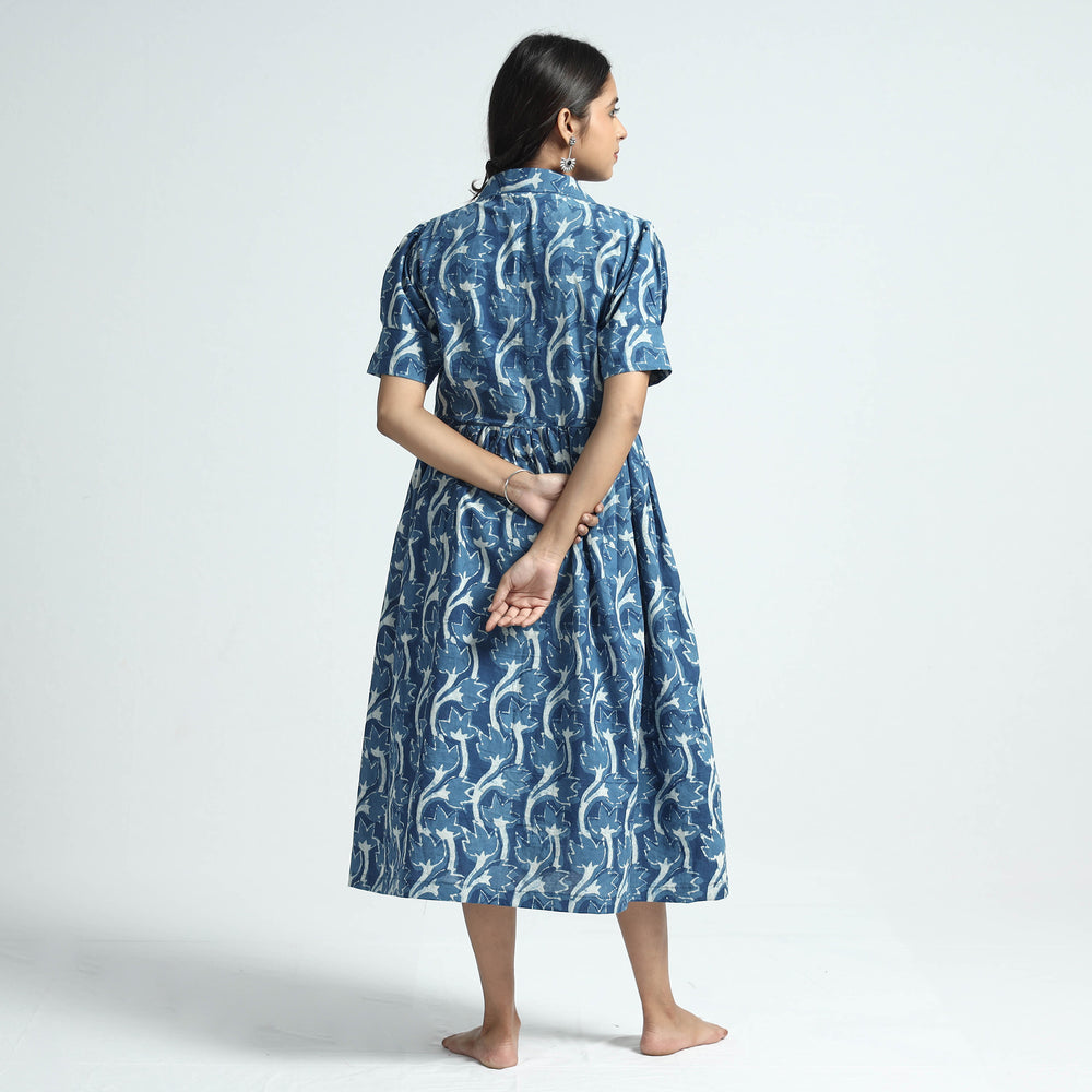 block printed cotton dress