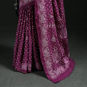 Kutch Bandhani Tie-Dye Cotton Saree 09