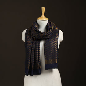 Zari Chevron Pattern Fine Wool Stole for Women 23