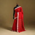 Red - Bengal Handwoven Cotton Begumpuri Saree 01