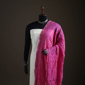 Kutch Bandhani Dupatta in Chanderi Silk 11