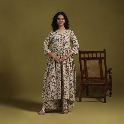 Kalamkari Printed Cotton 2pc Kurta Set for women 06