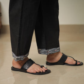  Pochampally Ikat Weave Cotton Kurta with Palazzo & Dupatta Set 01 