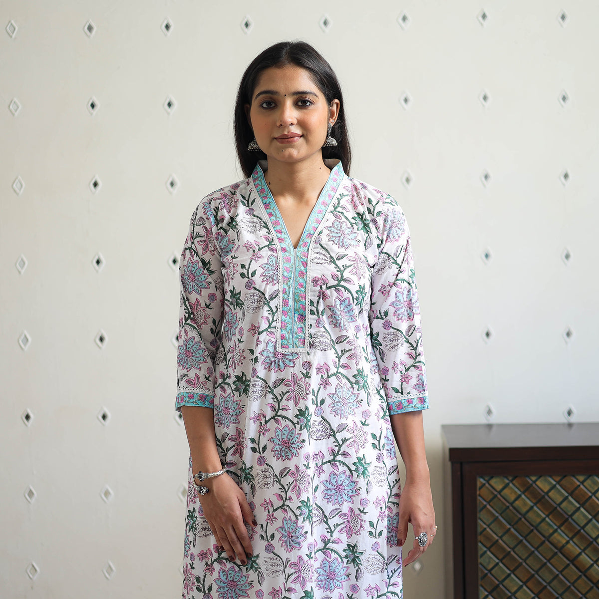 Buy Sanganeri Print Kurta for Women Online in India