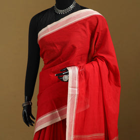 Red - Bengal Handwoven Cotton Begumpuri Saree 01