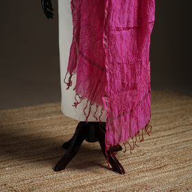 Kutch Bandhani Dupatta in Chanderi Silk 11