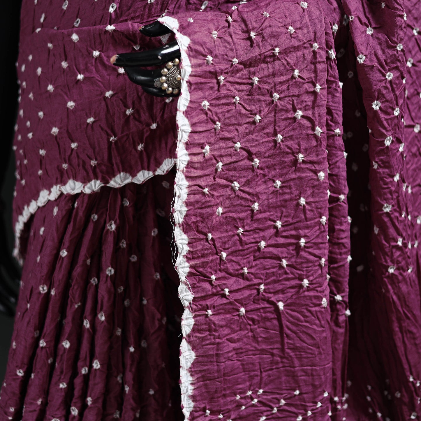 Kutch Bandhani Tie-Dye Cotton Saree 17