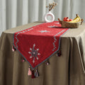 Red - Tribal Hand Embroidered Table Runner by Kamli 17