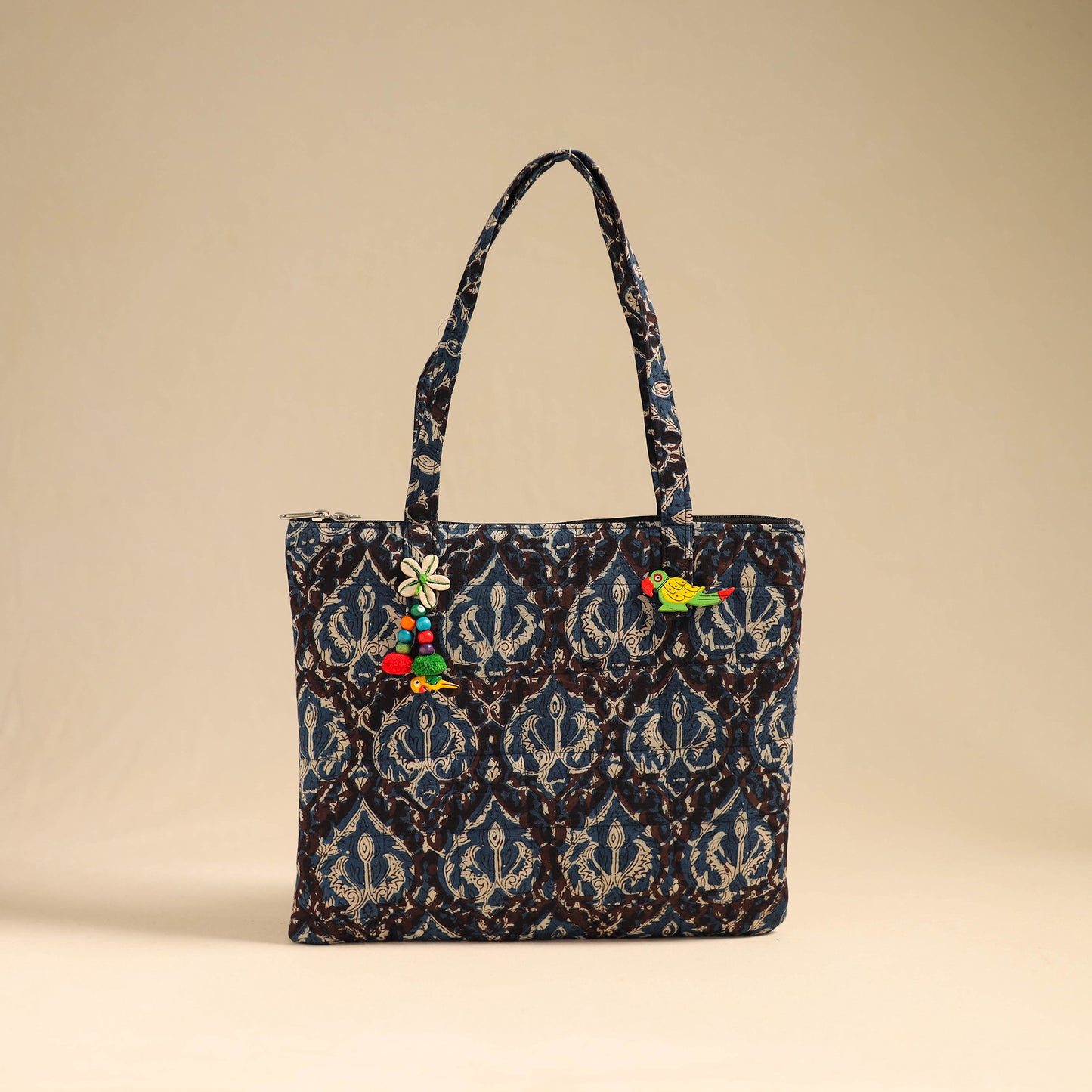 Multicolor Handcrafted Quilted Cotton Handbag