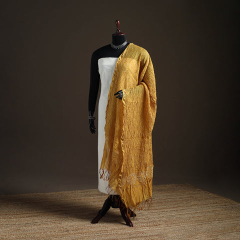 Kutch Bandhani Dupatta in Chanderi Silk 12