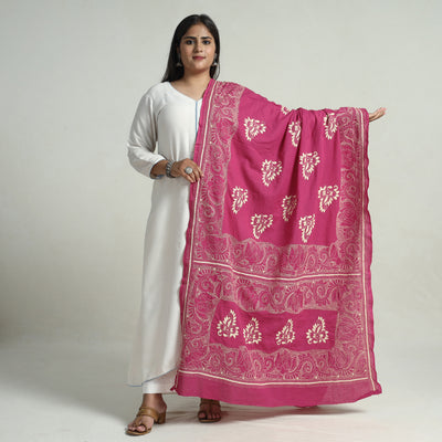 Kantha Embroidery Silk Dupatta