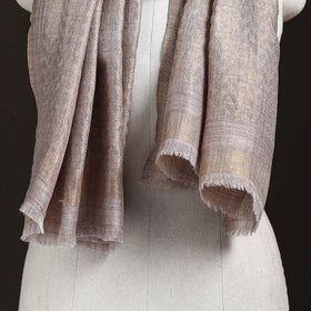 Zari Chevron Pattern Fine Wool Stole for Women 28