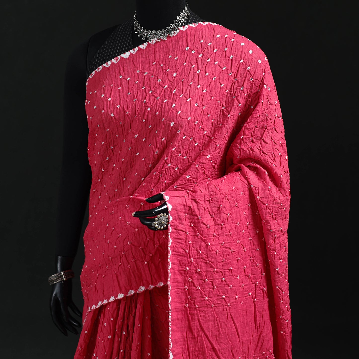 Kutch Bandhani Tie-Dye Cotton Saree 18