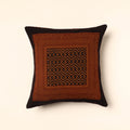 Maroon - Bagh Block Printed Cotton Cushion Cover (16 x 16 in) 01