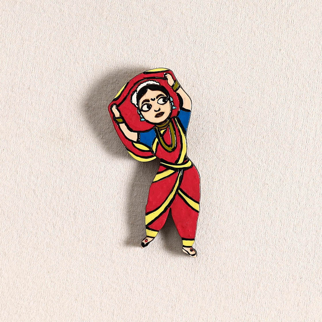 Handpainted Dancing Doll Fridge Magnet 04