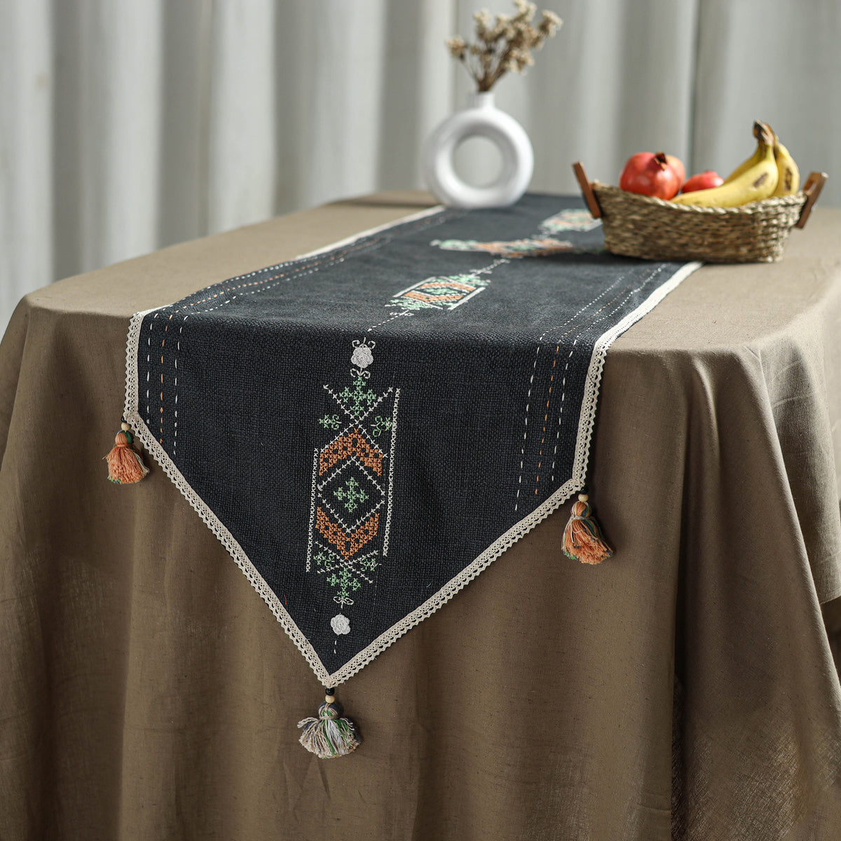 Tribal Hand Embroidered Table Runner by Kamli 18